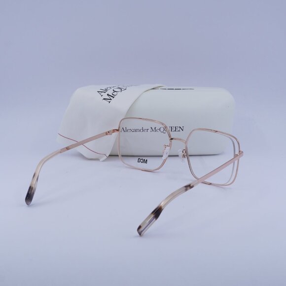 McQ by Alexander McQueen MQ0318O 003 Eyeglasses Gold 52mm Square Frame - Picture 10 of 10